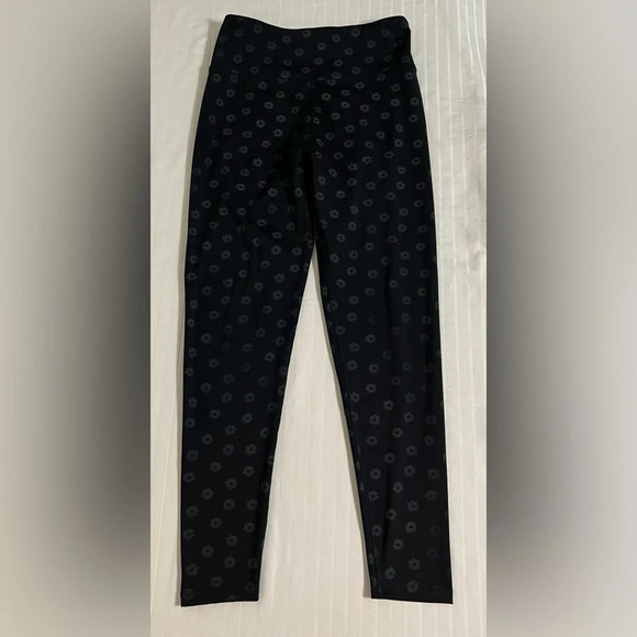 Nanette Lepore Play Black Daisy Leggings Size Medium Q1 - Picture 5 of 11